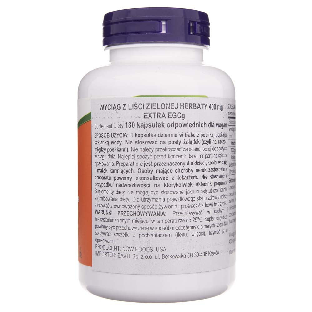 Now Foods EGCg žaliosios arbatos ekstraktas 400 mg - 180 kapsulių