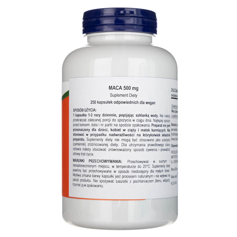 Now Foods Maca 500 mg - 250 kapsulių - Magnis.lt
