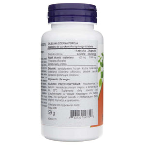 Now Foods Valerijono šaknis 500 mg - 100 kapsulių