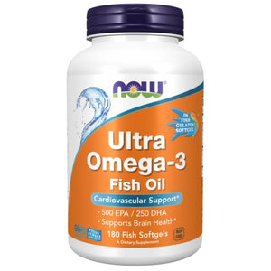 Now Foods Ultra Omega-3 Fish - 180 kapsulių