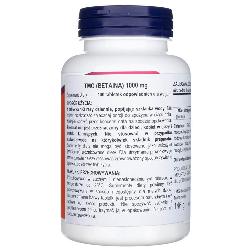 Now Foods TMG betainas 1000 mg - 100 tablečių - Magnis.lt