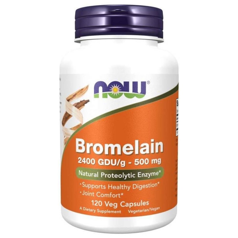 Now Foods bromelainas 500 mg, 2400 GDU/g - 120 kapsulių