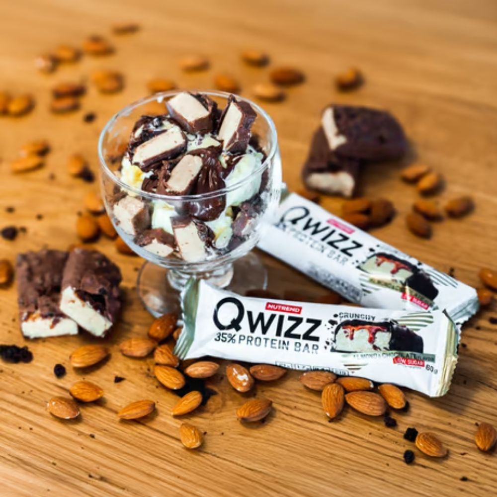 Nutrend Qwizz baltyminis batonėlis Baltyminis batonėlis, sausainis su grietinėle - 60 g - Magnis.lt