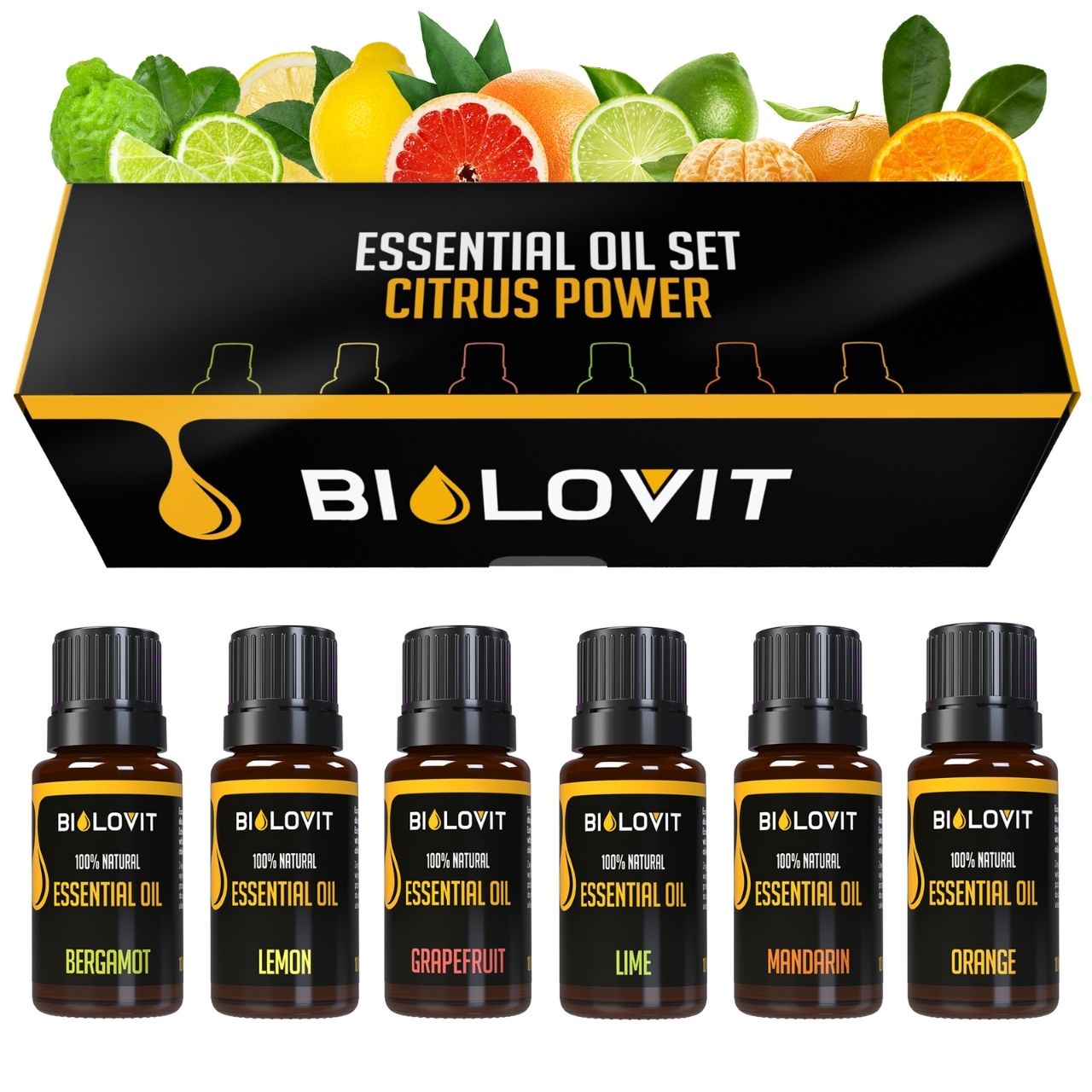 Bilovit eterinių aliejų rinkinys - Citrusinių vaisių galia
