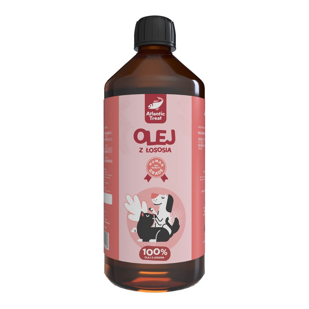 Atlantic Treat 100% lašišų aliejus šunims ir katėms - 1000 ml