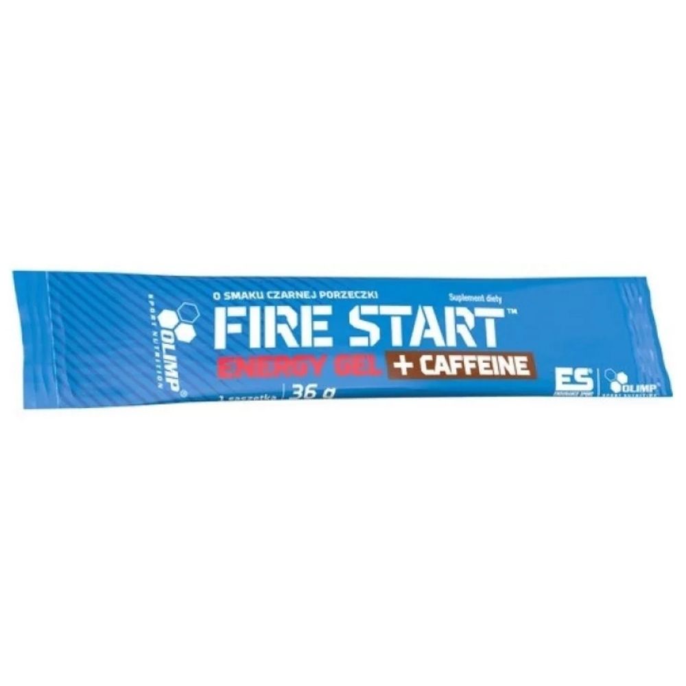 Olimp Fire Start energinis gelis su kofeinu, juodieji serbentai - 36 g