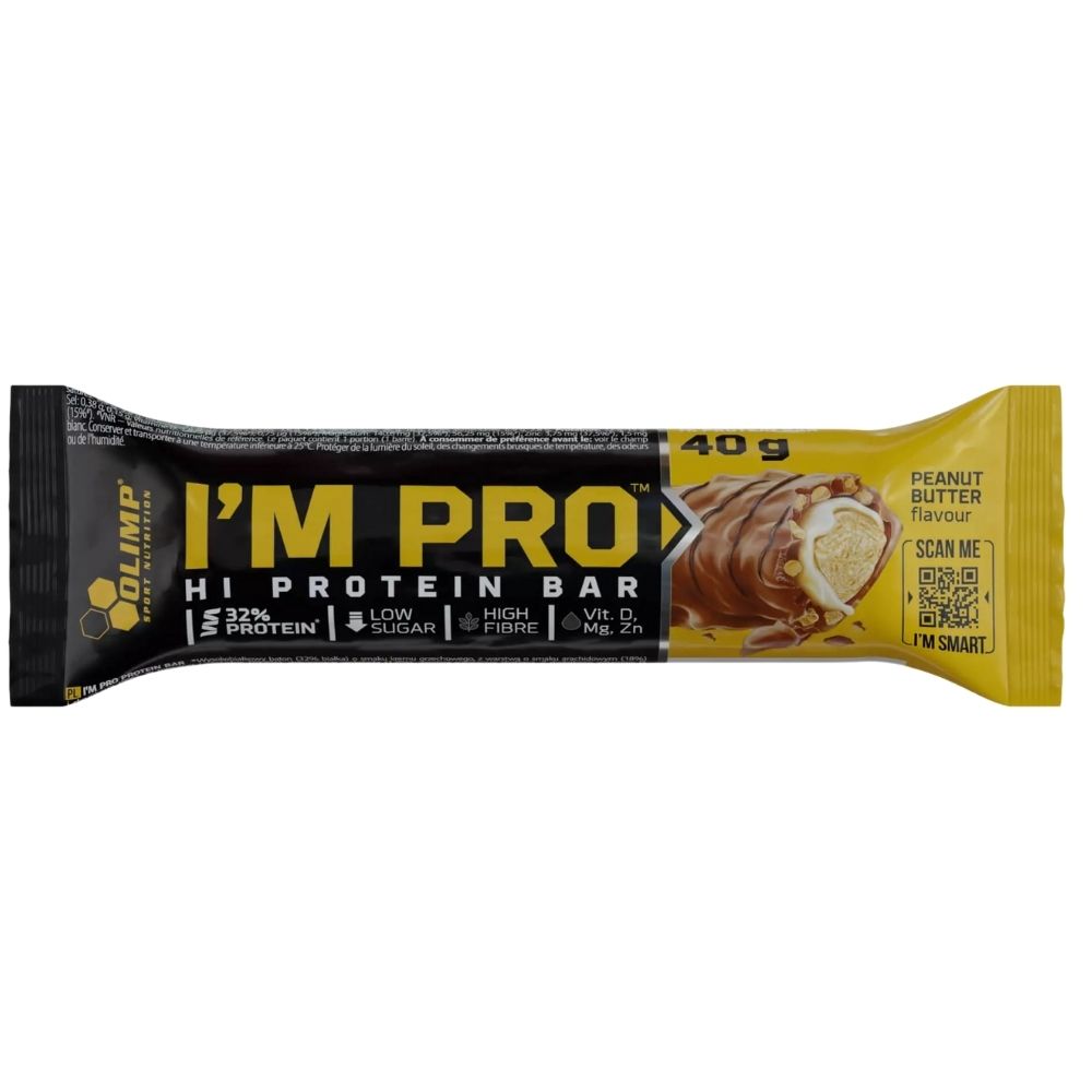 Olimp I'M PRO baltyminis batonėlis Baltyminis batonėlis, žemės riešutų sviestas - 40 g