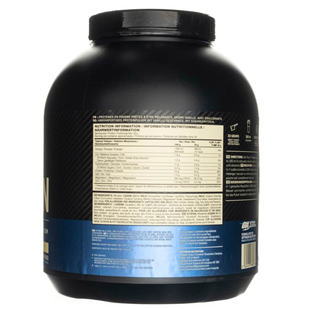 Optimum Nutrition Gold Standard 100% kazeino baltymai, kreminė vanilė - 1820 g