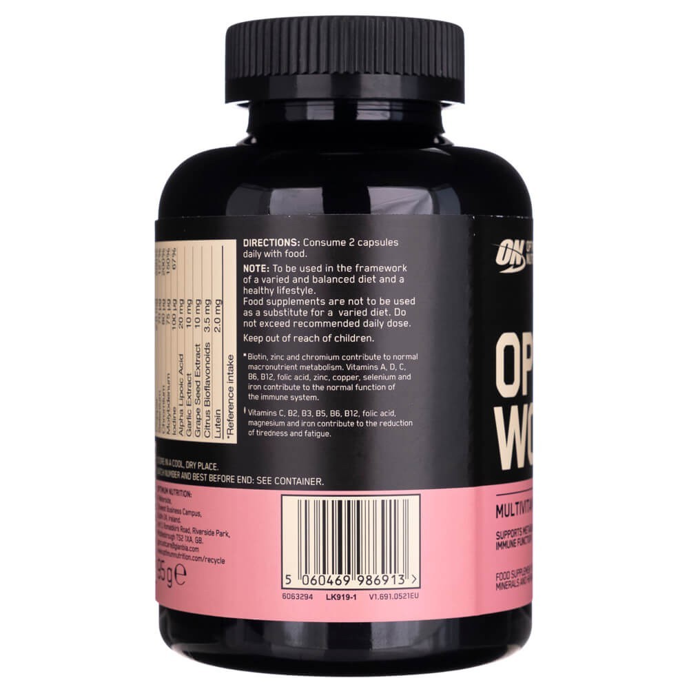 Optimum Nutrition Opti-Women (multivitaminai aktyvioms moterims) - 120 kapsulių