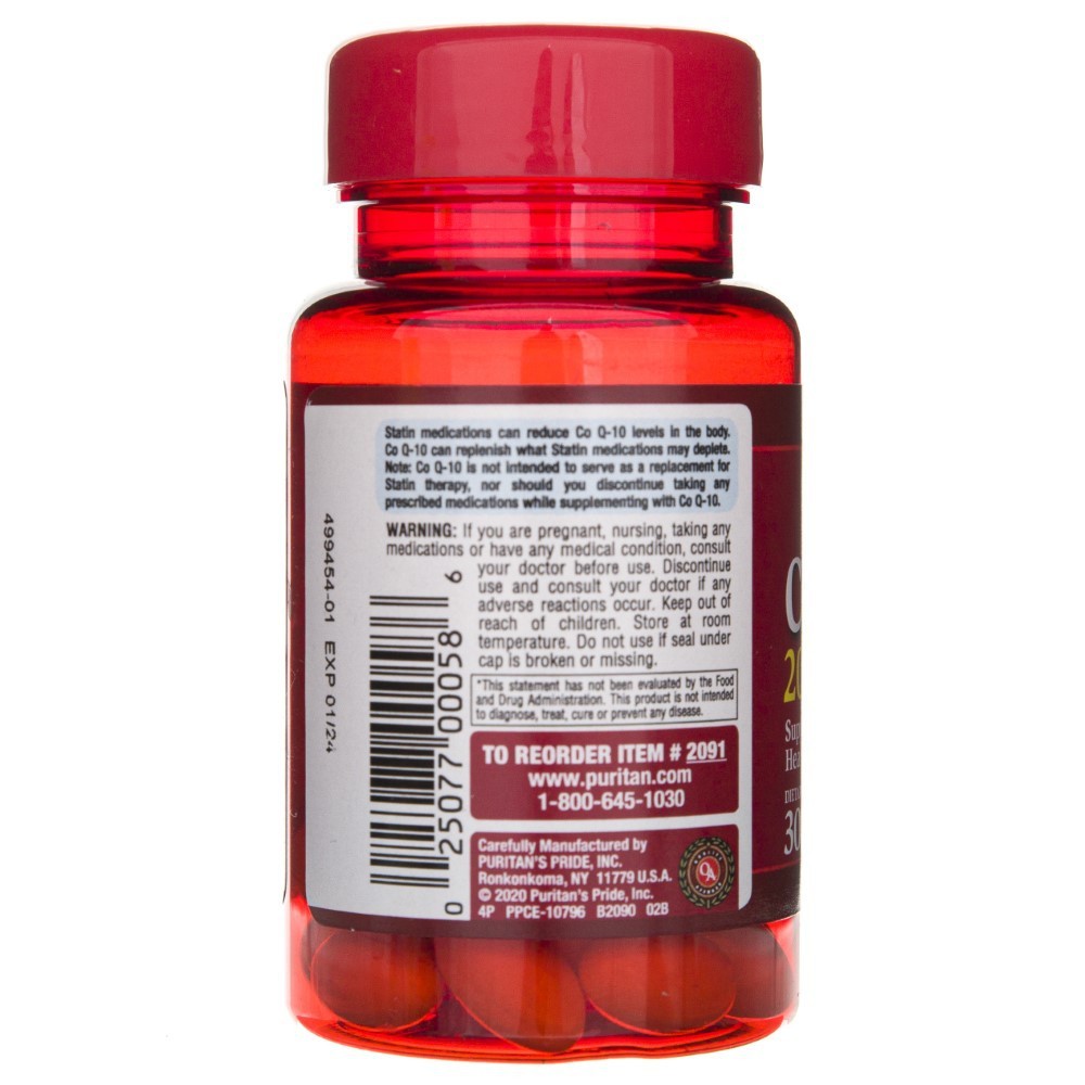 Puritano pasididžiavimas CoQ10 200 mg - 30 kapsulių - Magnis.lt
