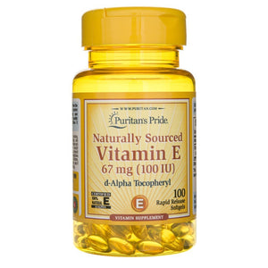 Puritan's Pride Vitaminas E-67 mg (100 TV) - 100 kapsulių - Magnis.lt