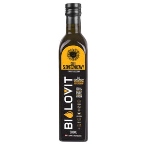 Bilovit Šaltai spaustas saulėgrąžų aliejus - 500 ml - Magnis.lt