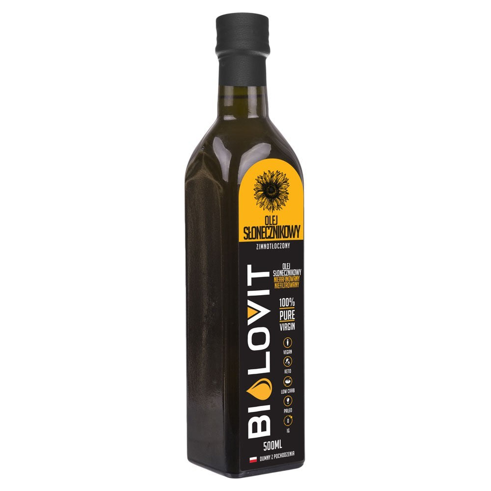 Bilovit Šaltai spaustas saulėgrąžų aliejus - 500 ml - Magnis.lt