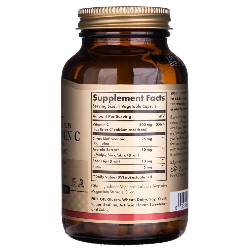 Solgar Ester-C plius vitaminas C 500 mg - 100 kapsulių - Magnis.lt