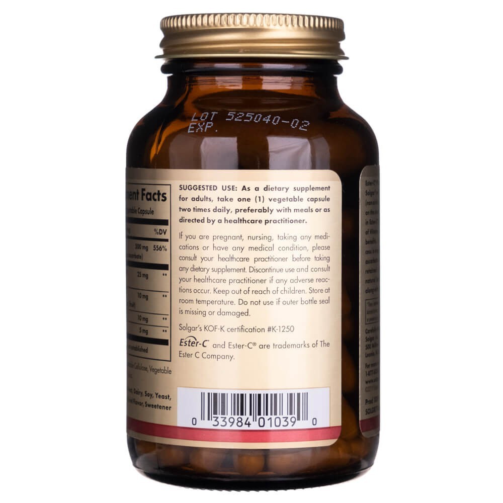 Solgar Ester-C plius vitaminas C 500 mg - 100 kapsulių - Magnis.lt