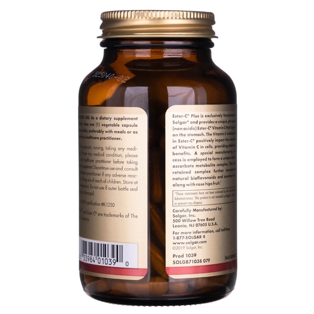 Solgar Ester-C plius vitaminas C 500 mg - 100 kapsulių - Magnis.lt
