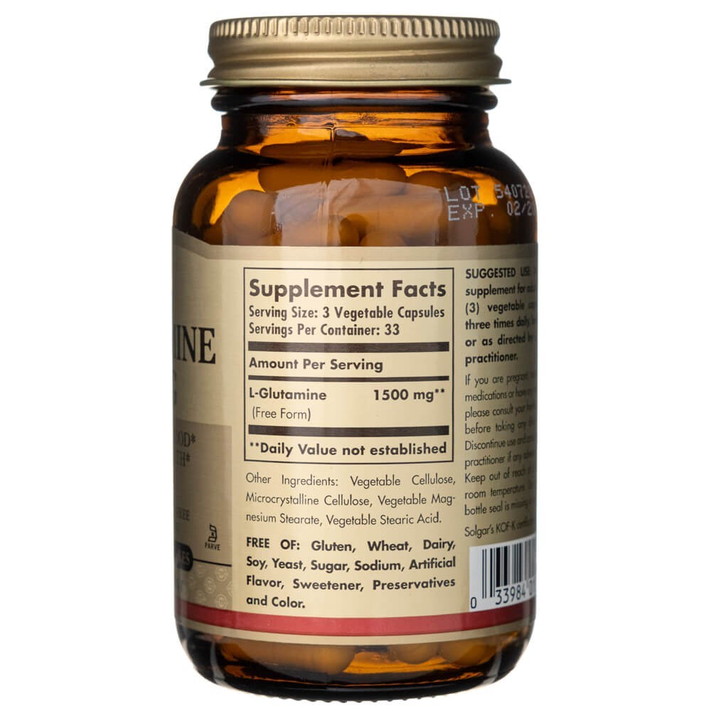 Solgar L-Glutaminas 500 mg - 100 kapsulių