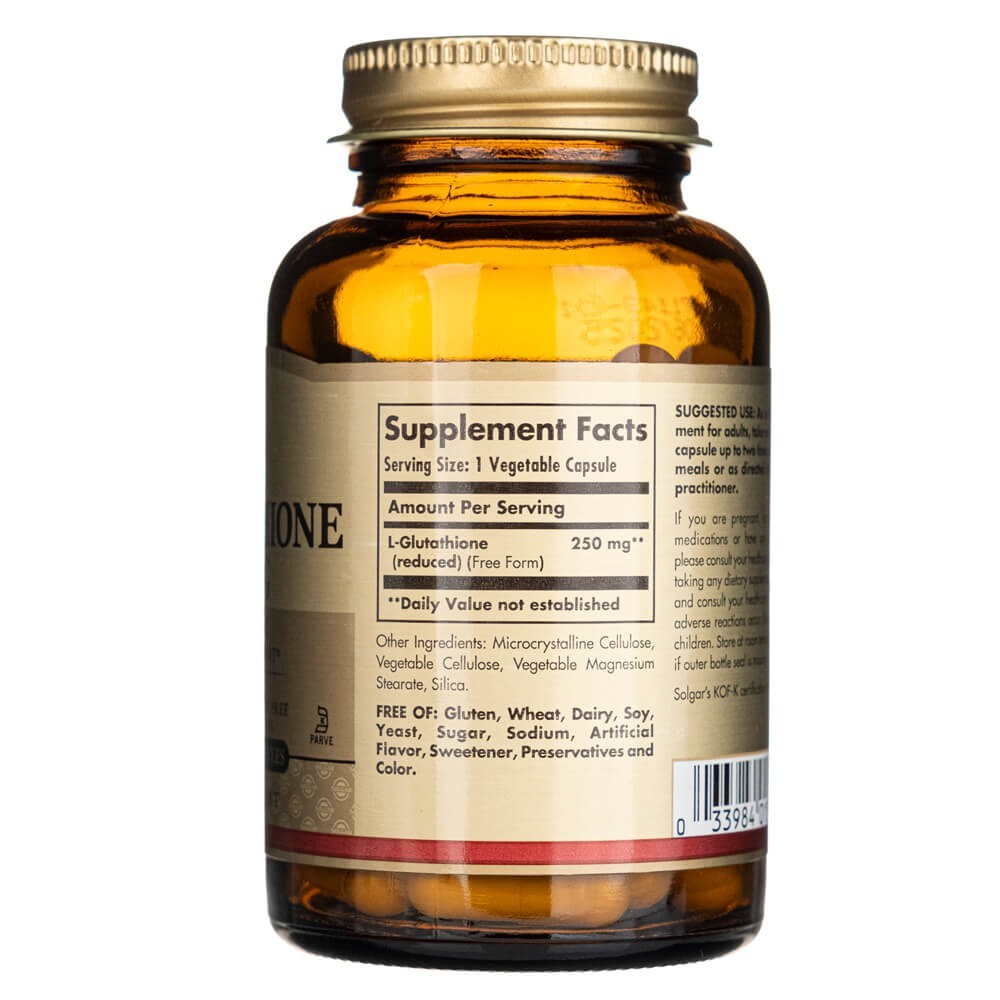 Solgar Sumažintas L-glutationas 250 mg - 60 kapsulių