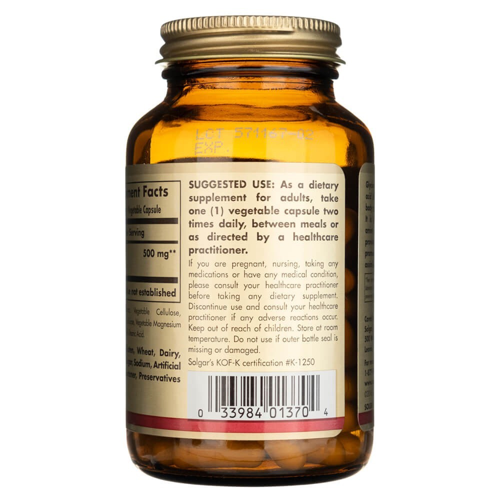 Solgar Glicinas 500 mg - 100 kapsulių