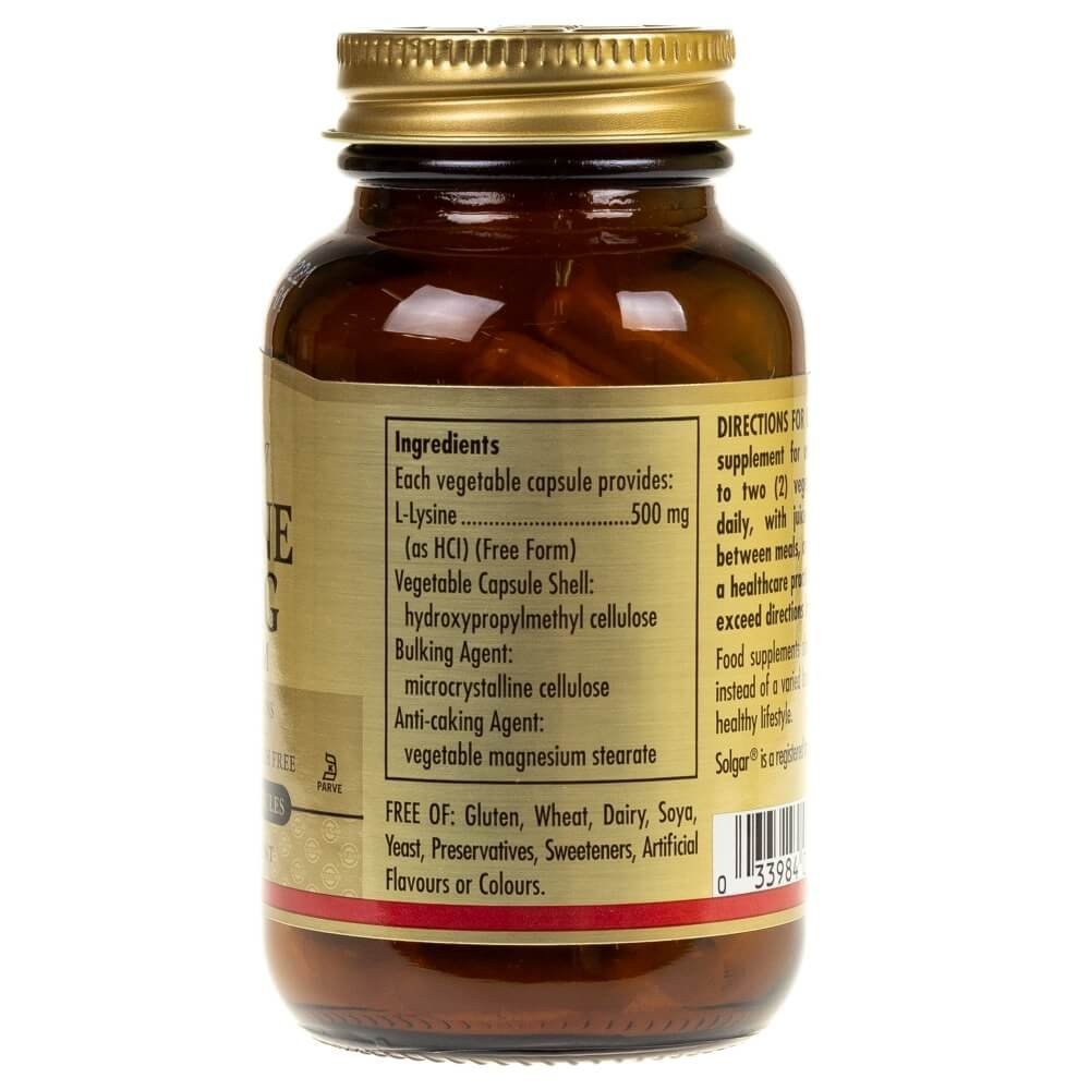Solgar L-lizinas 500 mg - 50 kapsulių - Magnis.lt