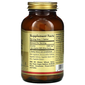 Solgar L-lizinas 1000 mg - 100 kapsulių