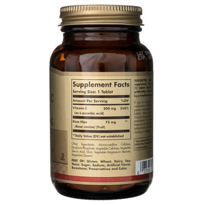 Solgar vitaminas C 500 mg su rožių krūmokšniais - 100 tablečių