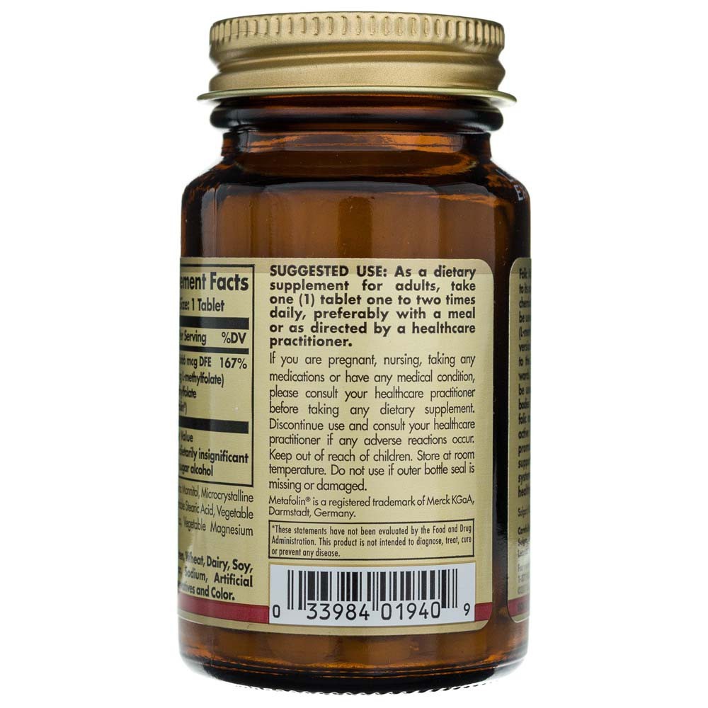 Solgar Folate 400 mcg - 50 tablečių - Magnis.lt