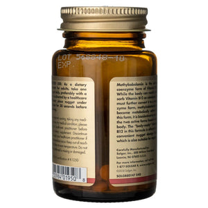 Solgar Sublingual Methylcobalamin (vitaminas B12) 1000 mcg - 30 grynuolių - Magnis.lt