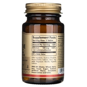 Solgar Selenas be mielių 100 mcg - 100 tablečių - Magnis.lt