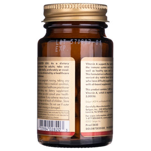 Solgar sausas vitaminas A 1500 mcg (5000 TV) - 100 tablečių - Magnis.lt