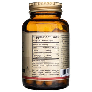 Solgar Biotinas 5000 mcg - 50 kapsulių - Magnis.lt