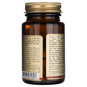 Solgar vitaminas B12 100 mcg - 100 tablečių - Magnis.lt