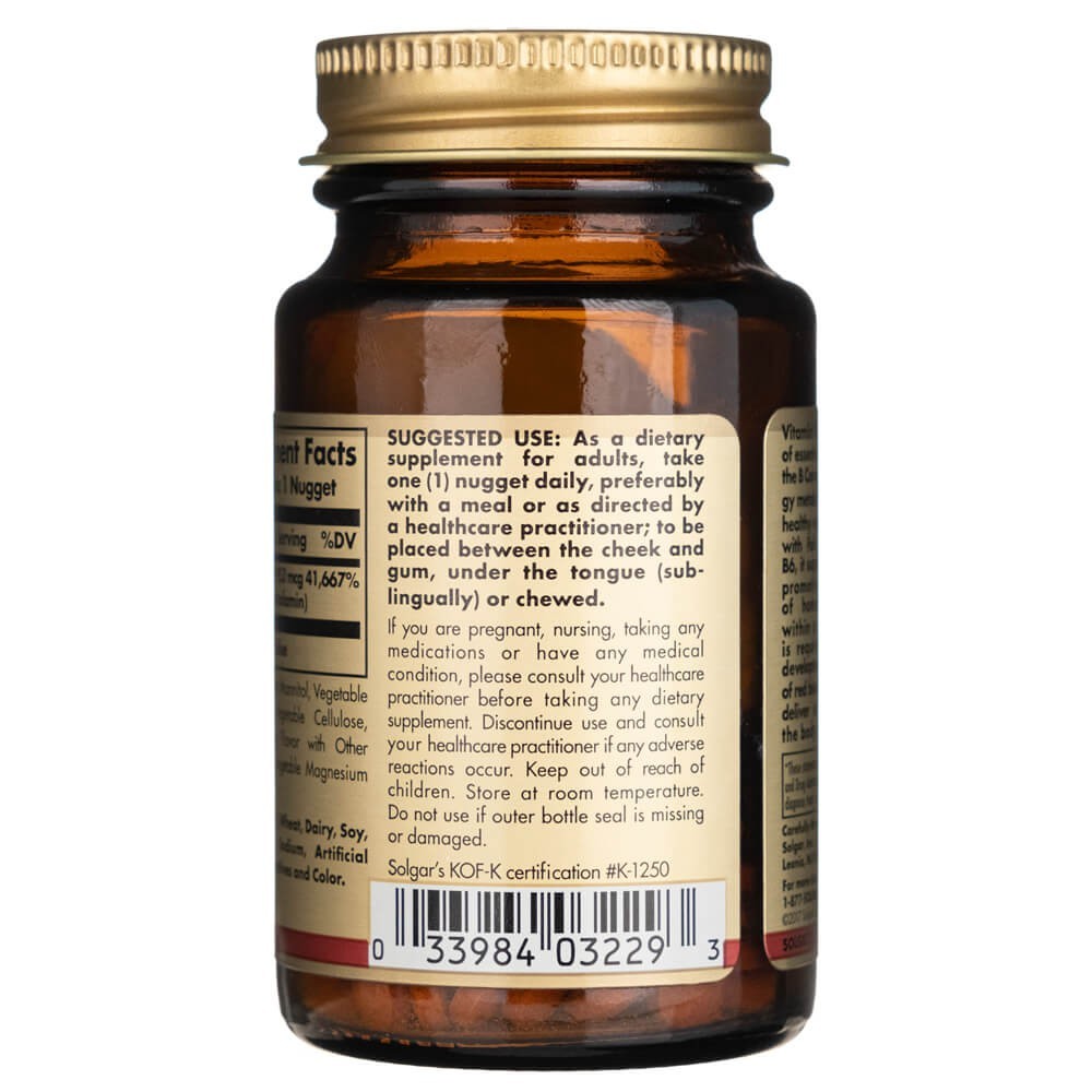 Solgar vitaminas B12 1000 mcg - 100 grynuolių - Magnis.lt
