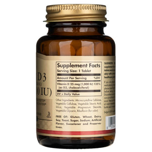 Solgar vitaminas D3 25 mcg (1000 TV) - 180 tablečių - Magnis.lt