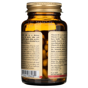 Solgar vitaminas K2 MK-7 100 mcg - 50 kapsulių - Magnis.lt