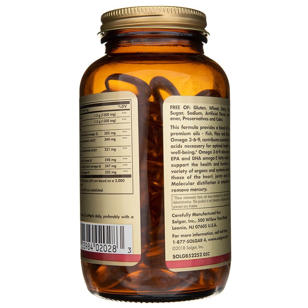 Solgar Omega 3-6-9 1300 mg - 120 minkštųjų gelių