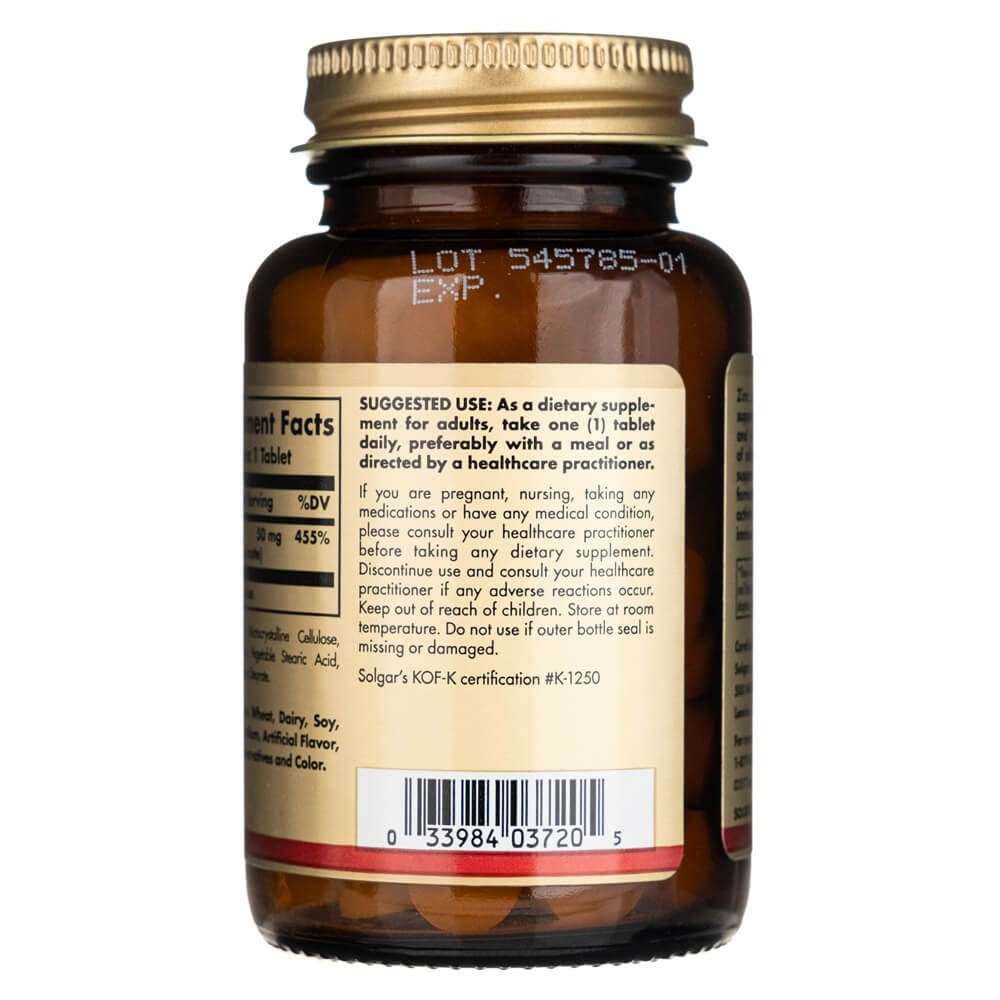 Solgar Cinkas 50 mg - 100 tablečių - Magnis.lt