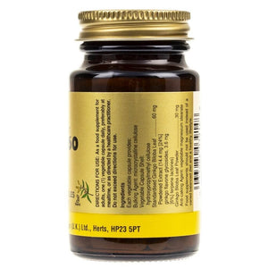 Solgar Ginkgo Biloba (Ginkgo biloba) - 60 kapsulių - Magnis.lt