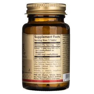 Solgar Folate 1000 mcg DFE (Metafolin® 1000 mcg) - 60 tablečių - Magnis.lt