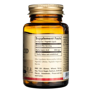 Solgar Alfa lipoinė rūgštis 200 mg - 50 kapsulių