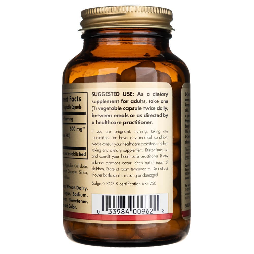 Solgar L-cisteinas 500 mg mg - 90 kapsulių