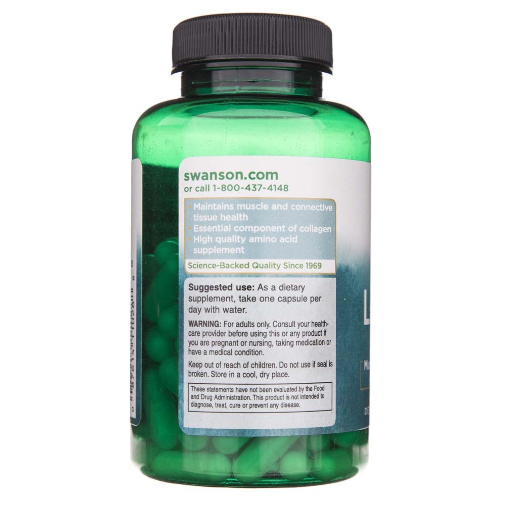 Swanson L-Proline (L-Proline) 500 mg - 100 kapsulių - Magnis.lt