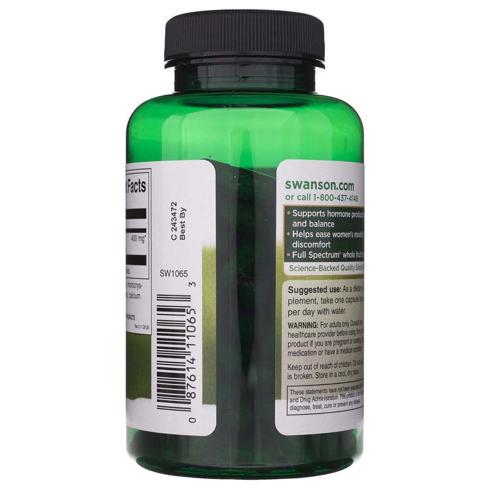 Swanson Full Spectrum Chasteberry Fruit 400 mg - 120 kapsulių - Magnis.lt