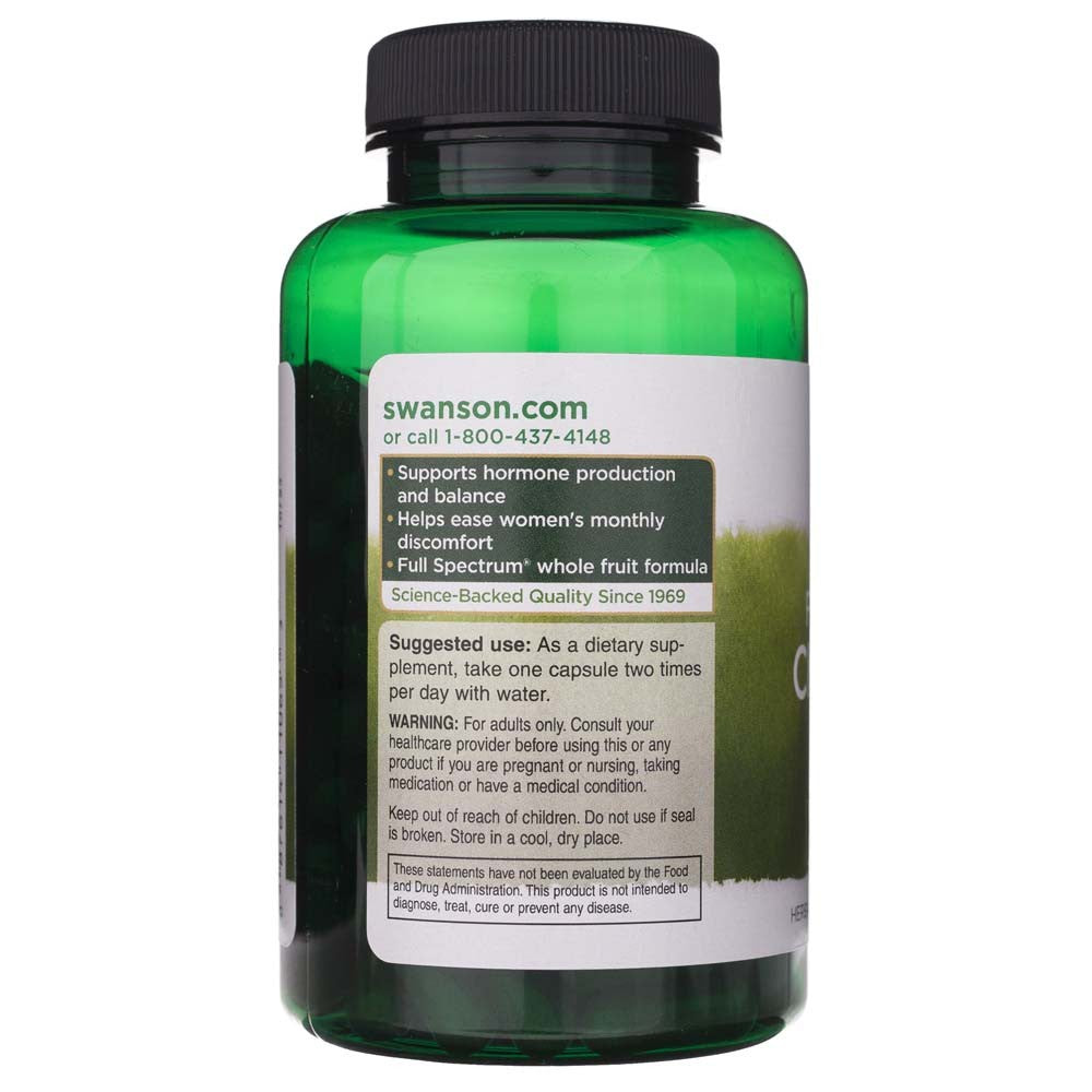 Swanson Full Spectrum Chasteberry Fruit 400 mg - 120 kapsulių - Magnis.lt