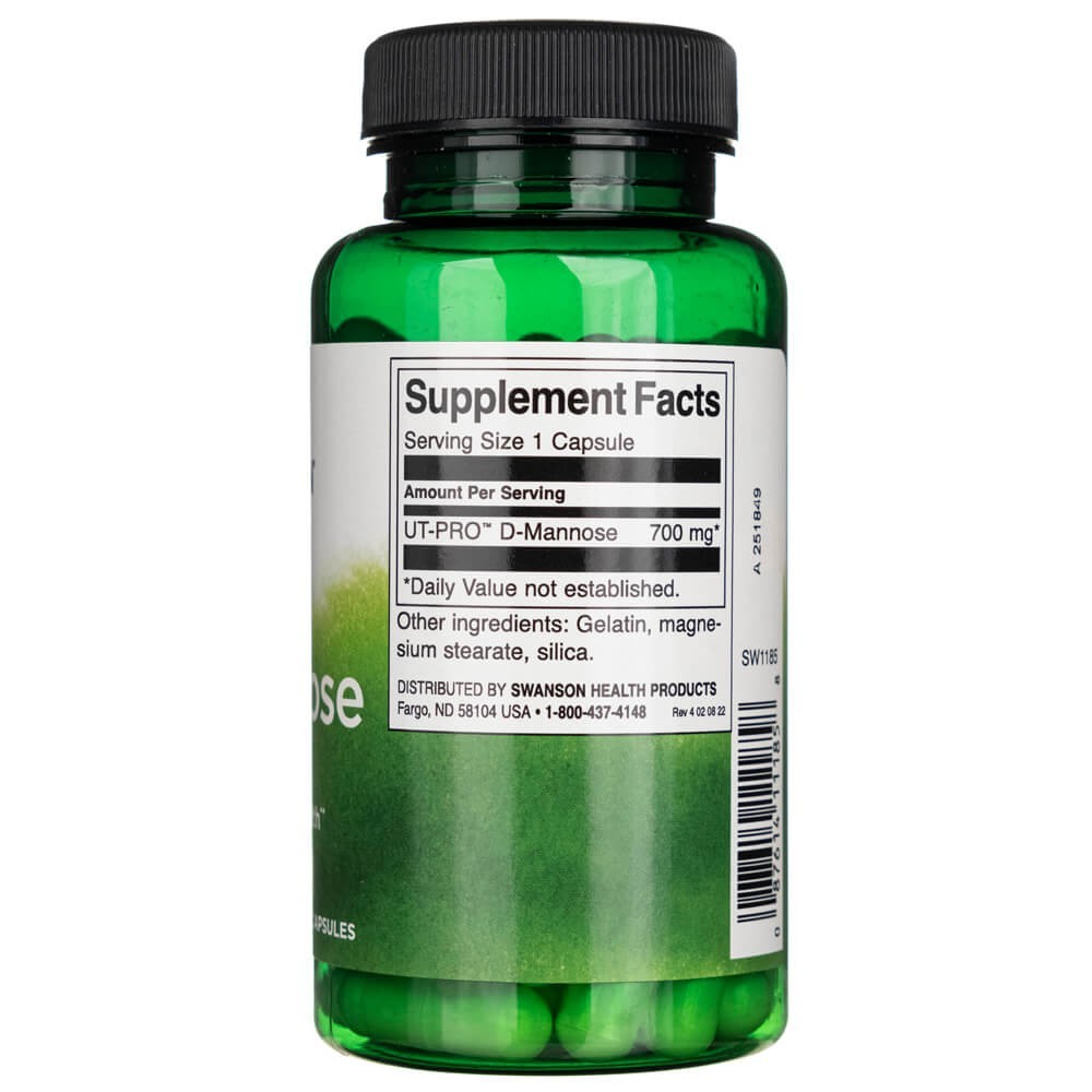 Swanson D-mannozė 700 mg - 60 kapsulių - Magnis.lt