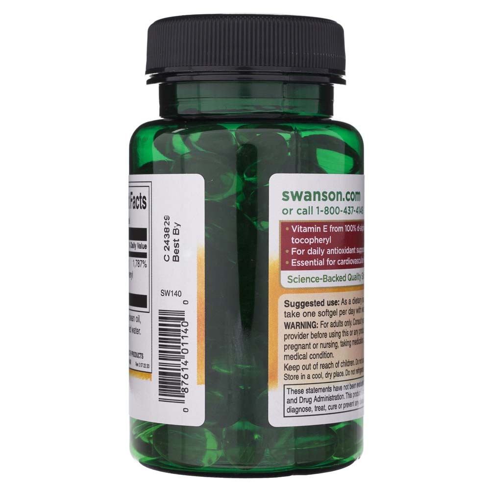 Swanson natūralus vitaminas E 400 TV - 100 minkštųjų gelių - Magnis.lt