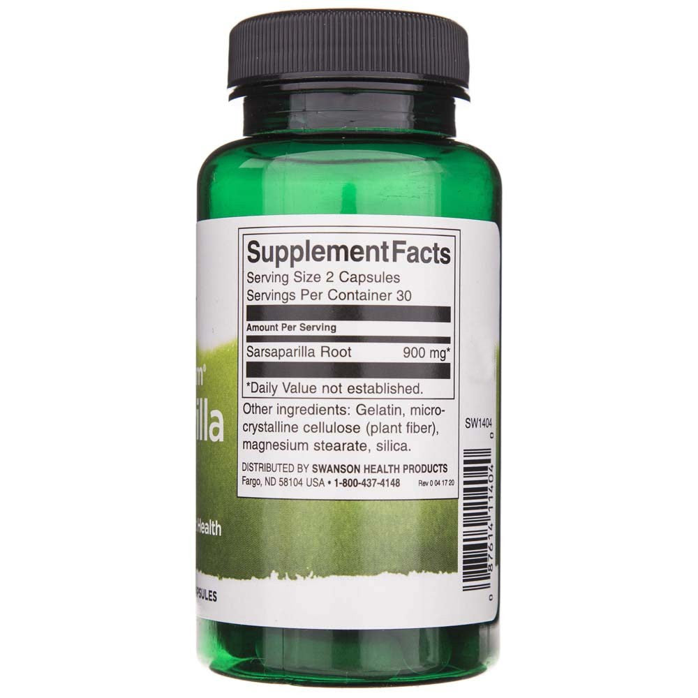Swanson Sarsaparilla Root (Sarsaparilla colcora) 450 mg - 60 kapsulių - Magnis.lt