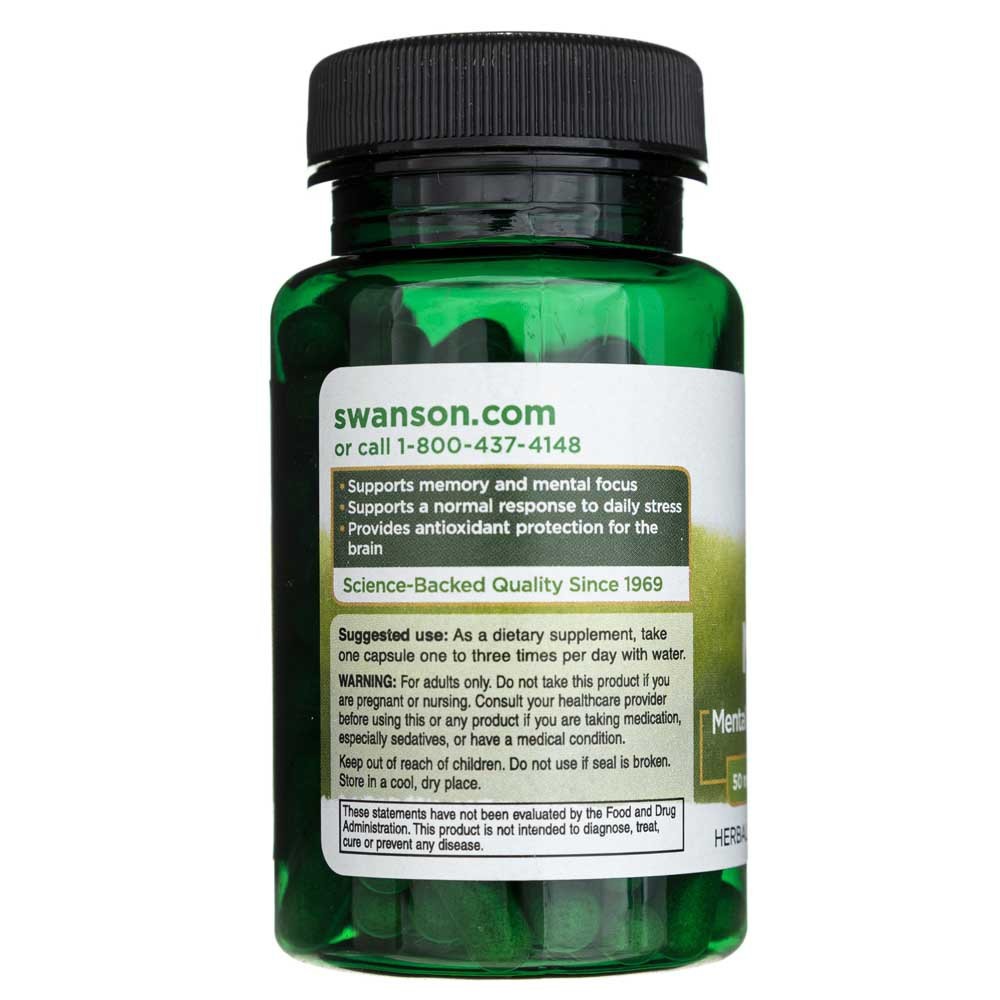 Swanson Bacopa Monniera (Bacopa minor) 50mg - 90 kapsulių - Magnis.lt