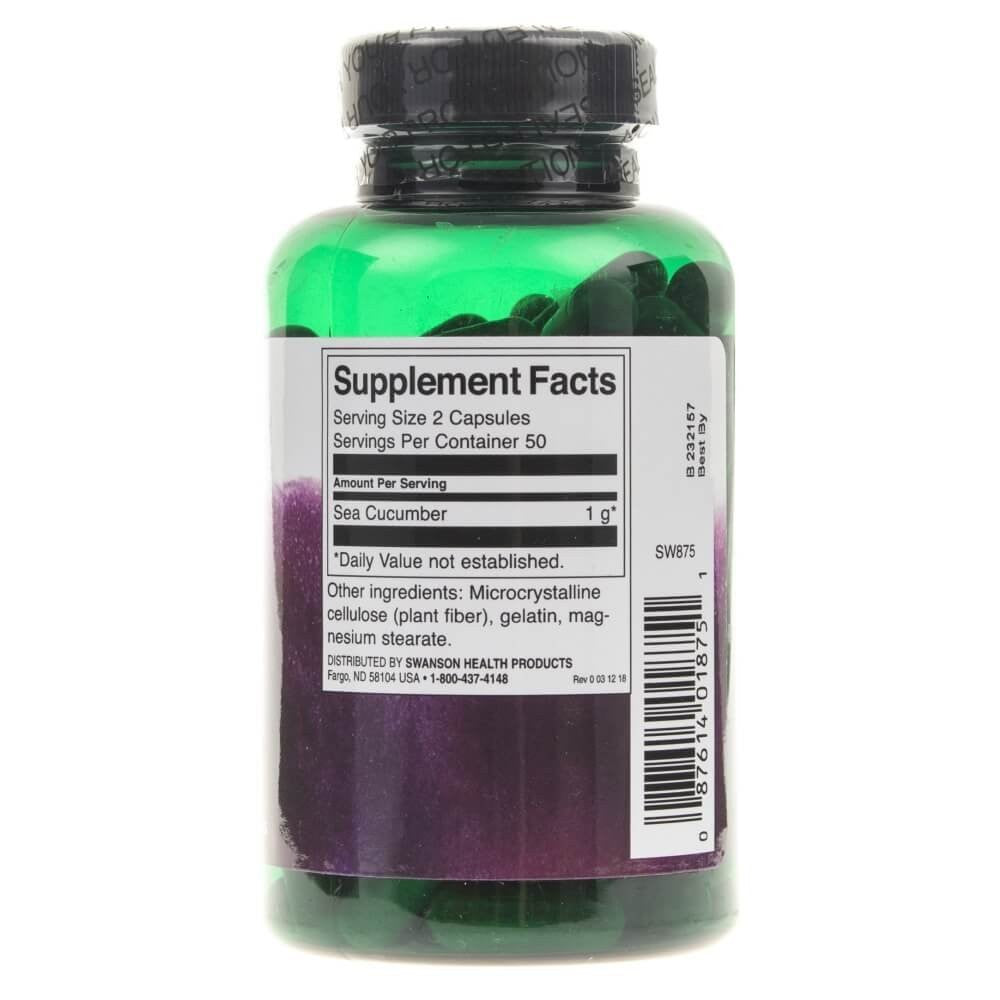 Swanson Jūros agurkai 500 mg - 100 kapsulių - Magnis.lt