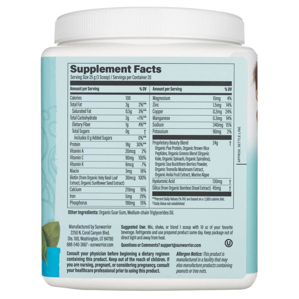 Sunwarrior kolageno baltymų peptidai be skonio JAV - 500 g